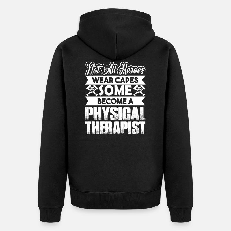 Le kinésithérapeute devient kinésithérapeute - Veste à capuche bio Premium Unisexe - noir