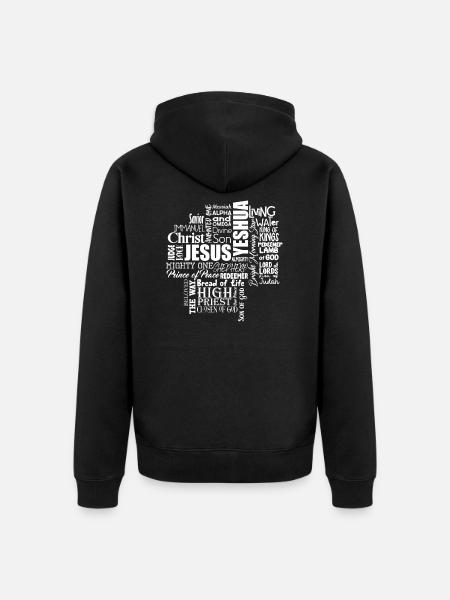 Jesus - Unisex Premium Organic Zip Hoodie - black