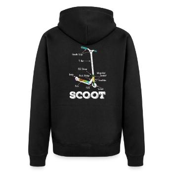 Scooters cascadeurs - scooters en détail - Veste à capuche bio Premium Unisexe - noir - Dos - Nico (187cm)
