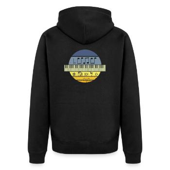Piano - Veste à capuche bio Premium Unisexe - noir - Dos - Nico (187cm)