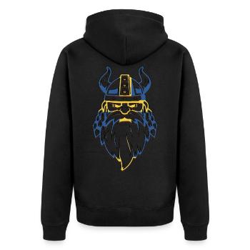 Suède Sverige Norden Skandinavia Viking Graffitti - Veste à capuche bio Premium Unisexe - noir - Dos - Nico (187cm)