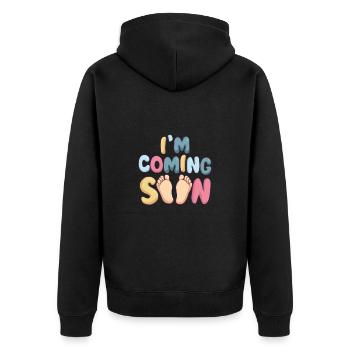 Baby Coming Soon Baby Surprise Baby Announcement - Veste à capuche bio Premium Unisexe - noir - Dos - Nico (187cm)