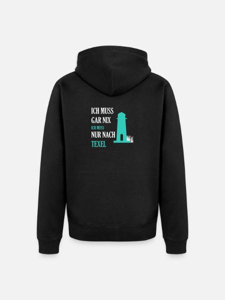 Texel Lighthouse - Unisex Premium Organic Zip Hoodie - black