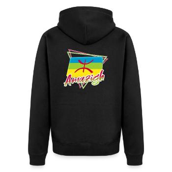 Amazigh - Veste à capuche bio Premium Unisexe - noir - Dos - Nico (187cm)