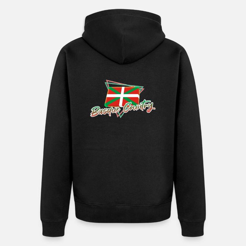 País Vasco - Chaqueta con capucha prémium ecológica unisex - negro