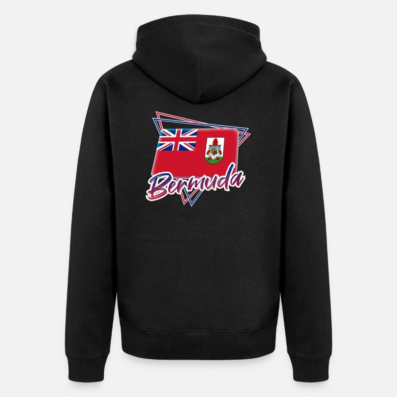 Bermuda - Unisex Premium Bio Zip Hoodie - Schwarz
