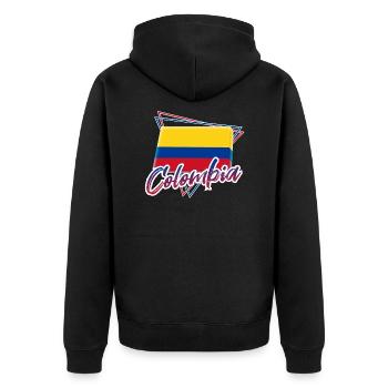 Colombie - Veste à capuche bio Premium Unisexe - noir - Dos - Nico (187cm)