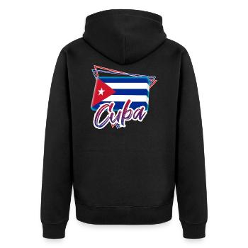 Cuba - Veste à capuche bio Premium Unisexe - noir - Dos - Nico (187cm)
