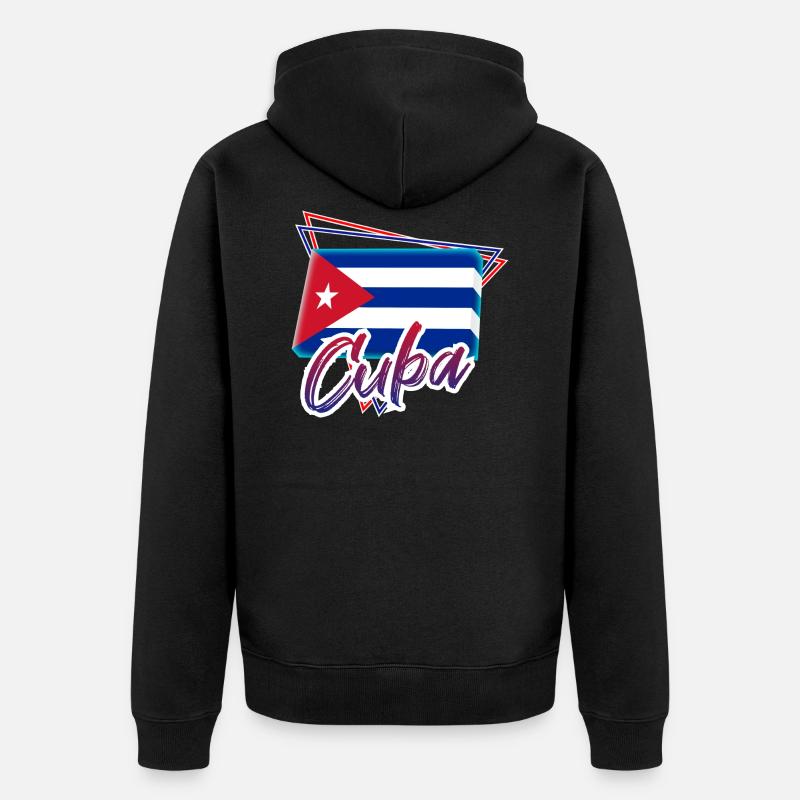 Kuba - Unisex Premium Bio Zip Hoodie - Schwarz