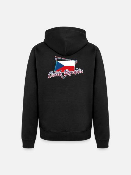 Czech Republic - Unisex Premium Organic Zip Hoodie - black
