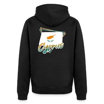 Chypre - Veste à capuche bio Premium Unisexe - noir - Dos - Nico (187cm)