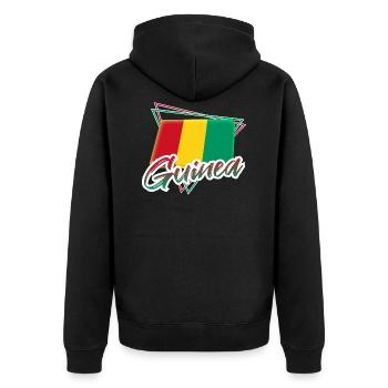 Guinée - Veste à capuche bio Premium Unisexe - noir - Dos - Nico (187cm)