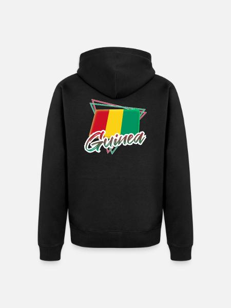Guinea - Unisex Premium Organic Zip Hoodie - black