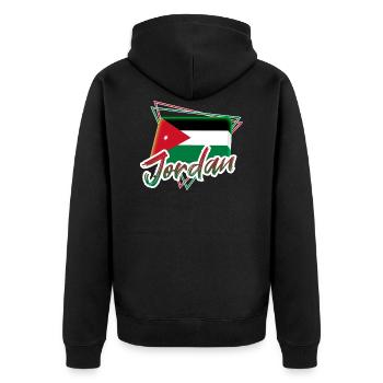 Jordanie - Veste à capuche bio Premium Unisexe - noir - Dos - Nico (187cm)
