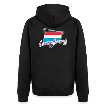Luxembourg - Veste à capuche bio Premium Unisexe - noir - Dos - Nico (187cm)