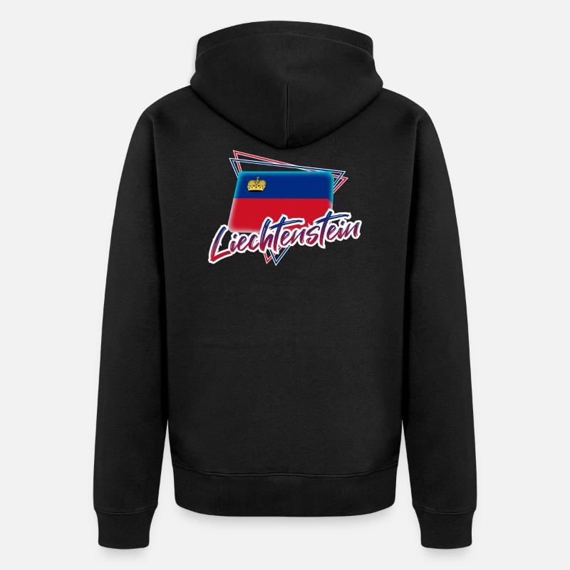 Liechtenstein - Veste à capuche bio Premium Unisexe - noir