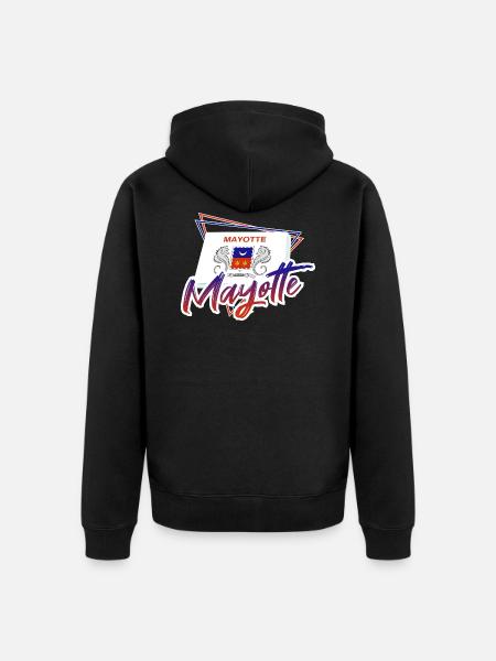 Mayotte - Unisex Premium Organic Zip Hoodie - black