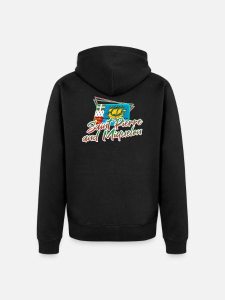 St. Pierre and Miquelon - Unisex Premium Organic Zip Hoodie - black