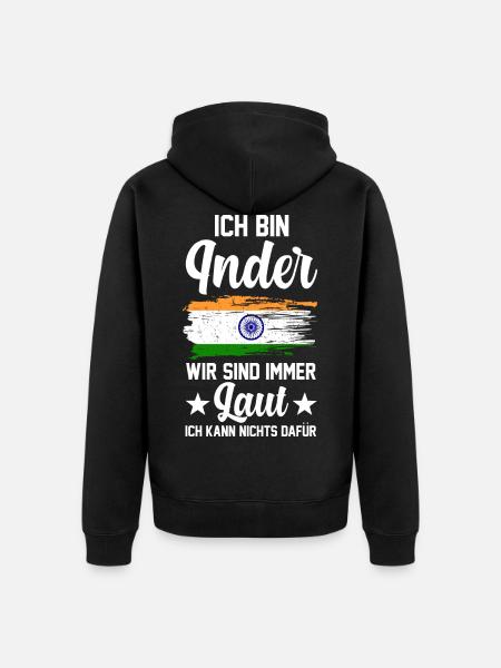 Indian India Indians - Unisex Premium Organic Zip Hoodie - black