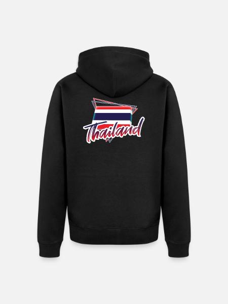 Thailand - Unisex Premium Organic Zip Hoodie - black