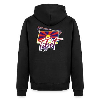 Tibet - Veste à capuche bio Premium Unisexe - noir - Dos - Nico (187cm)