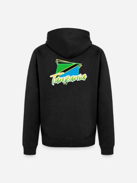 Tanzanie - Veste à capuche bio Premium Unisexe - noir