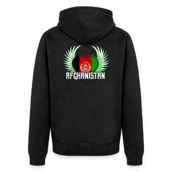 Afghanistan - Veste à capuche bio Premium Unisexe - noir - Dos - Nico (187cm)
