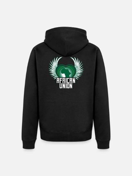 African Union - Unisex Premium Organic Zip Hoodie - black