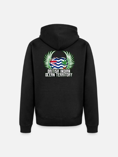 British Indian Ocean Territory - Unisex Premium Organic Zip Hoodie - black
