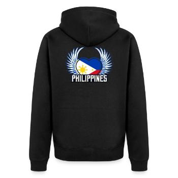 Philippines - Veste à capuche bio Premium Unisexe - noir - Dos - Nico (187cm)