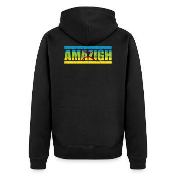 Amazigh - Veste à capuche bio Premium Unisexe - noir - Dos - Nico (187cm)