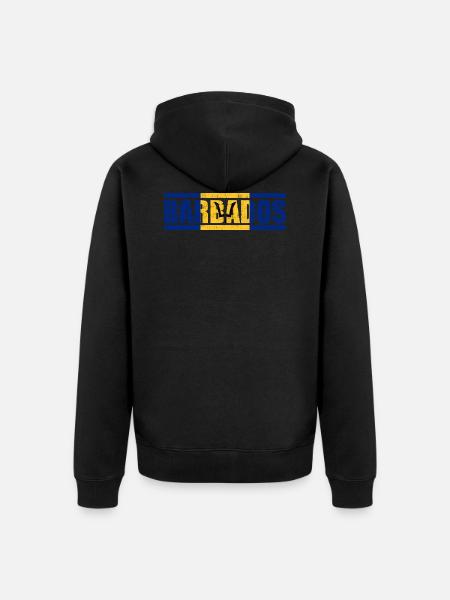 Barbados - Unisex Premium Organic Zip Hoodie - black