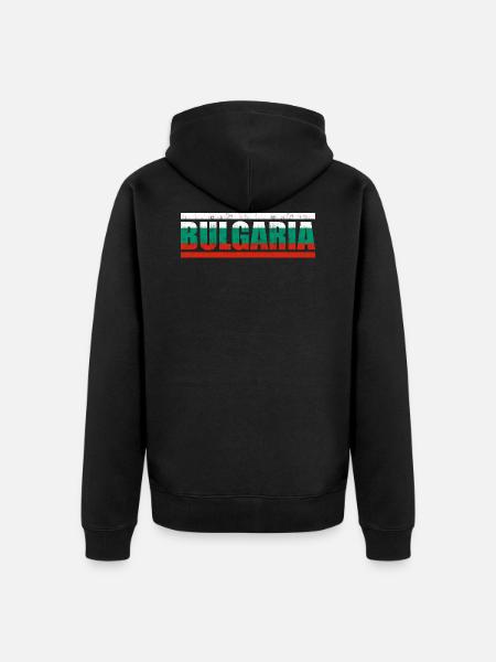 Bulgaria - Unisex Premium Organic Zip Hoodie - black