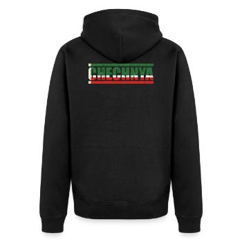 Tchétchénie - Veste à capuche bio Premium Unisexe - noir - Dos - Nico (187cm)