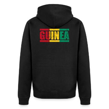 Guinée - Veste à capuche bio Premium Unisexe - noir - Dos - Nico (187cm)