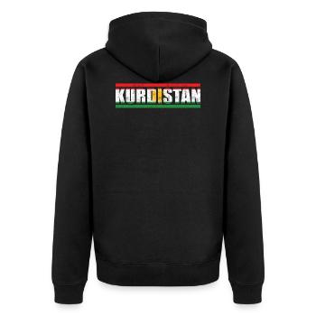Kurdistan - Veste à capuche bio Premium Unisexe - noir - Dos - Nico (187cm)
