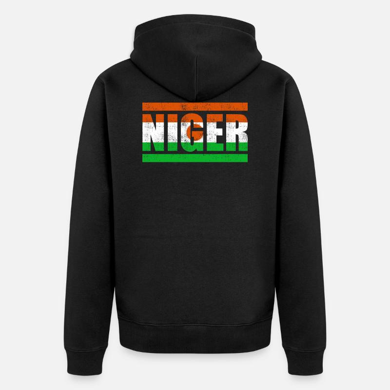 Niger - Veste à capuche bio Premium Unisexe - noir