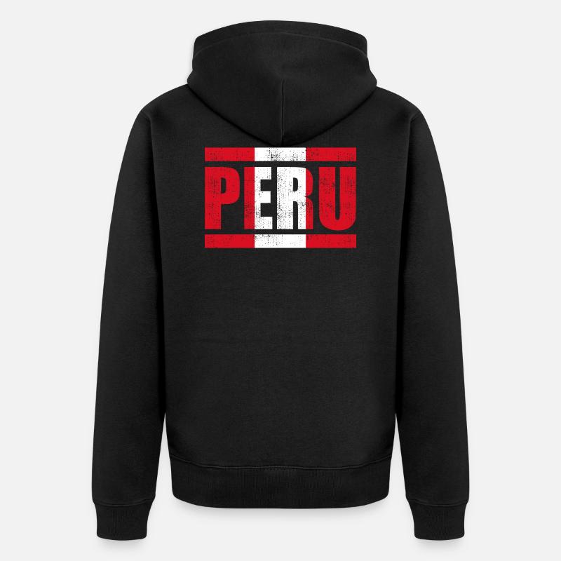 Pérou - Veste à capuche bio Premium Unisexe - noir