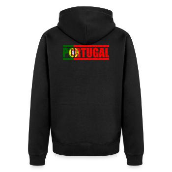 Portugal - Veste à capuche bio Premium Unisexe - noir - Dos - Nico (187cm)