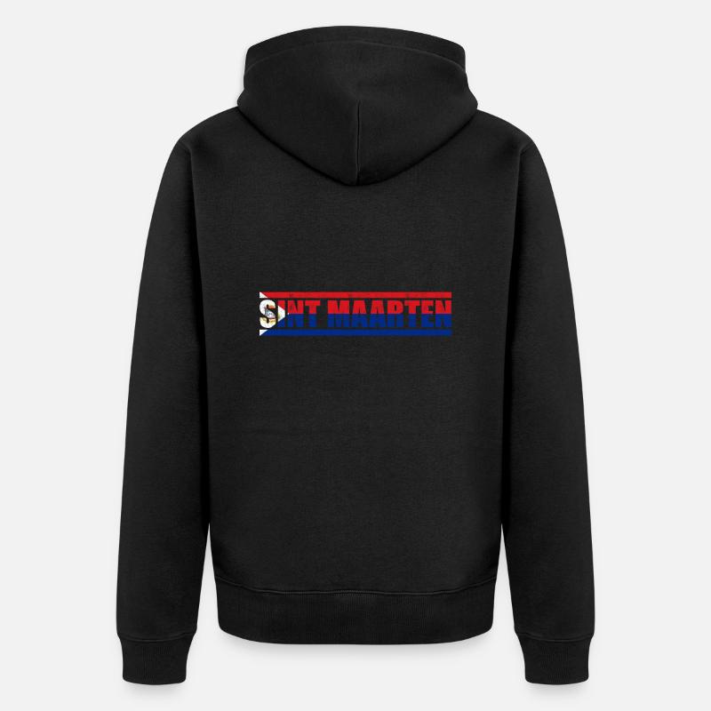 Sint Maarten - Unisex Premium Bio Zip Hoodie - Schwarz