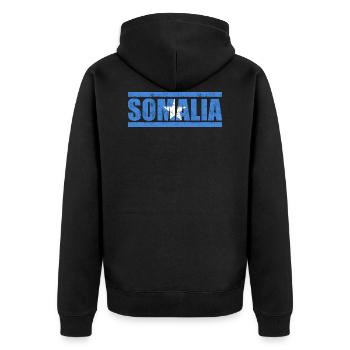 Somalie - Veste à capuche bio Premium Unisexe - noir - Dos - Nico (187cm)