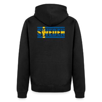 Suède - Veste à capuche bio Premium Unisexe - noir - Dos - Nico (187cm)