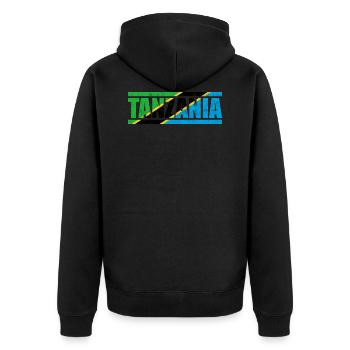 Tanzanie - Veste à capuche bio Premium Unisexe - noir - Dos - Nico (187cm)