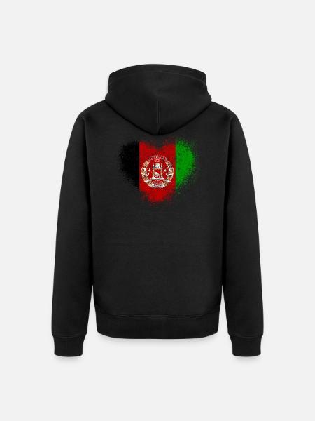 Afghanistan - Unisex Premium Organic Zip Hoodie - black