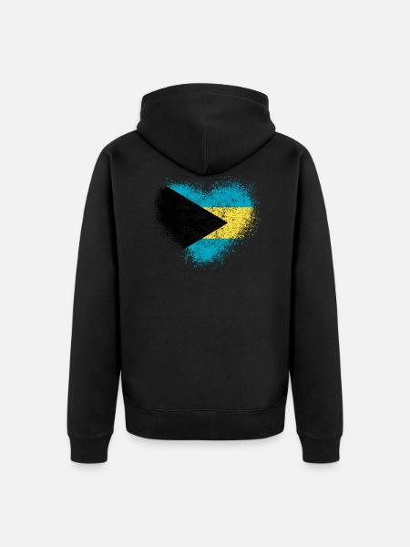 Bahamas - Unisex Premium Organic Zip Hoodie - black
