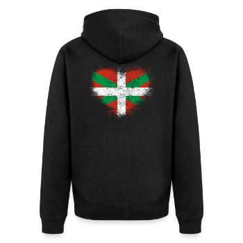 Pays basque - Veste à capuche bio Premium Unisexe - noir - Dos - Nico (187cm)
