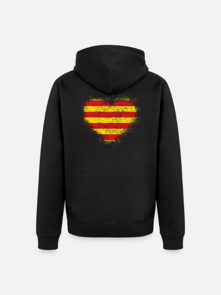 Catalonia - Unisex Premium Organic Zip Hoodie - black