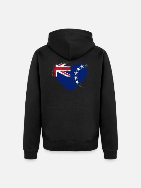 Cook Islands - Unisex Premium Organic Zip Hoodie - black