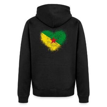 Guyane française - Veste à capuche bio Premium Unisexe - noir - Dos - Nico (187cm)