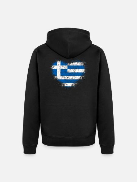 Grèce - Veste à capuche bio Premium Unisexe - noir